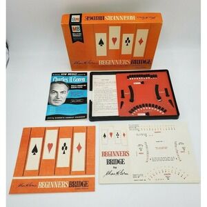 1965 Charles Goren Beginners Bridge Game Milton Bradley Tutor Set Vtg No Cards